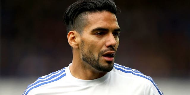 LIVERPOOL, ENGLAND - SEPTEMBER 12: Radamel Falcao of Chelsea looks on during the Barclays Premier League match between Everton and Chelsea at Goodison Park on September 12, 2015 in Liverpool, United Kingdom. (Photo by Alex Livesey/Getty Images)