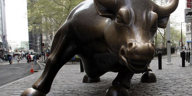 File: April 21, 2006: The statue of the bull on Wall Street.