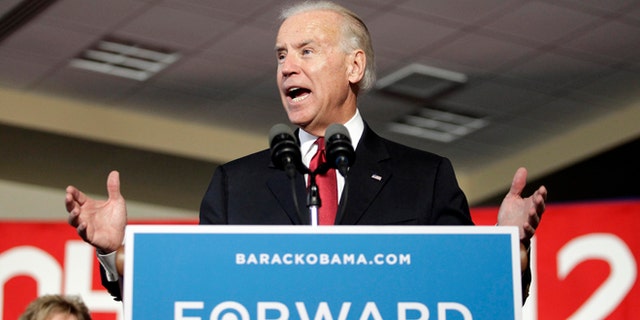 Oct. 23, 2012: Vice President Joe Biden gesture while speaking at a campaign rally in Toledo, Ohio.