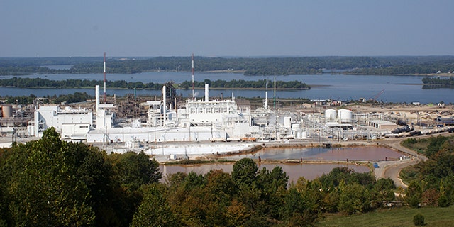 This undated handout photo provided by DuPont shows their titanium dioxide factory plant in New Johnsonville, Tenn. Some of the country's largest polluters of heat-trapping gases, including businesses that publicly support curbs on global warming, don't want the public knowing exactly how much they pollute.