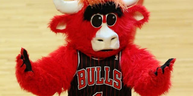 CHICAGO, IL - MARCH 15: Benny, the mascot for the Chicago Bulls, performs during a game between the Bulls and the Sacramento Kings at the United Center on March 15, 2014 in Chicago, Illinois. The Bulls defeated the Kings 94-87. NOTE TO USER: User expressly acknowledges and agrees that, by downloading and or using this photograph, User is consenting to the terms and conditions of the Getty Images License Agreement. (Photo by Jonathan Daniel/Getty Images)