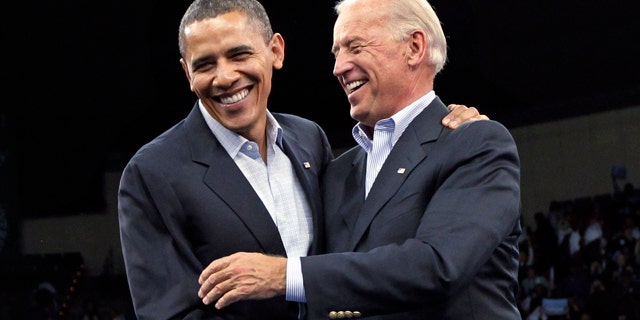 Oct. 31: President Barack Obama and Vice President Joe Biden make a final get-out-the-vote push for Democratic candidates during a rally at Cleveland State University in Cleveland.