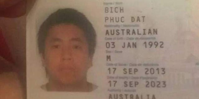 Phuc Dat Bich posted a photograph of his passport.