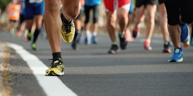 Running a marathon is "not about the fun of the run," Pastor Dave Miller said, but "the joy of the finish line."