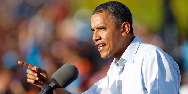 Nov. 4, 2012: President Barack Obama speaks during a campaign event at McArthur High School in Hollywood, Fla.