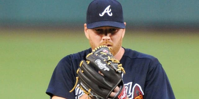 WASHINGTON, DC - JULY 20: Tommy Hanson #48 of the Atlanta Braves pitches during a baseball game against the Washington Nationals on July 20, 2012 at Nationals Park in Washington DC. The Braves won11-10. (Photo by Mitchell Layton/Getty Images)