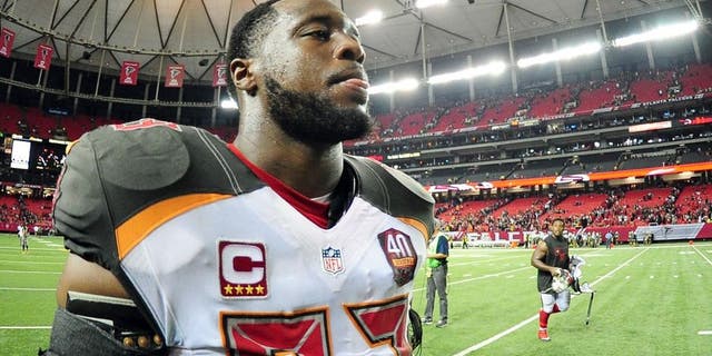 ATLANTA, GA - NOVEMBER 01: Gerald McCoy #93 of the Tampa Bay Buccaneers walks off the field after beating the Atlanta Falcons in overtime at the Georgia Dome on November 1, 2015 in Atlanta, Georgia. (Photo by Scott Cunningham/Getty Images)