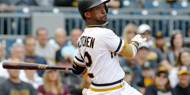 PITTSBURGH, PA - SEPTEM BER 13: Andrew McCutchen #22 of the Pittsburgh Pirates in action during the game against the Milwaukee Brewers at PNC Park on September 13, 2015 in Pittsburgh, Pennsylvania. (Photo by Justin K. Aller/Getty Images)