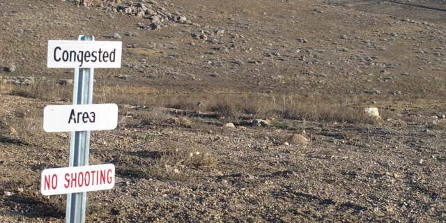 This photo taken Nov. 5, 2015 shows a parcel of U.S. Bureau of Land Management Land that the city of Sparks wants to acquire for a new veterans cemetery.