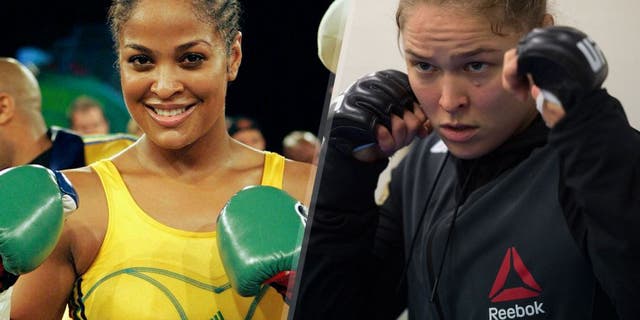 JOHANNESBURG, SOUTH AFRICA - FEBRUARY 4: Lalia Ali of USA poses after defeating Gwendolyn O'Neil of Guyana during the WBC/WIBA Super Middleweight World Title bout between Lalia Ali and Gwendolyn O'Neil at Emperors Palace on February 4, 2007 in Johannesburg, South Africa. (Photo by Lefty Shivambu/Gallo Images/Getty IMages) *** Local Caption *** Lalia Ali MELBOURNE, AUSTRALIA - NOVEMBER 15: UFC women's bantamweight champion Ronda Rousey of the United States warms up before facing Holly Holm of the United States during the UFC 193 event at Etihad Stadium on November 15, 2015 in Melbourne, Australia. (Photo by Brandon Magnus/Zuffa LLC/Zuffa LLC via Getty Images)