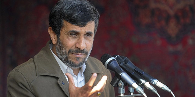 Nov. 3: Iranian President Mahmoud Ahmadinejad delivers a speech in a public gathering at the city of Bojnord, northeastern Iran.