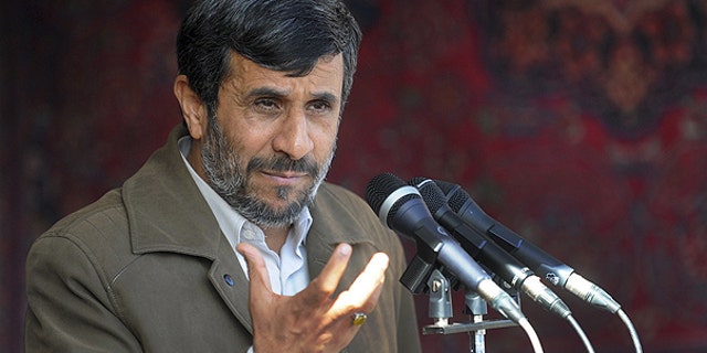Nov. 3: Iranian President Mahmoud Ahmadinejad delivers a speech in a public gathering at the city of Bojnord, northeastern Iran.