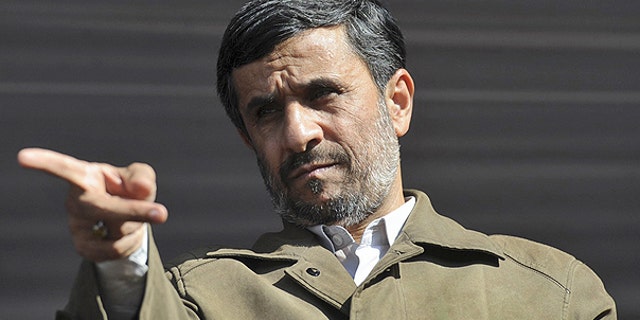 Nov. 10: Iranian President Mahmoud Ahmadinejad gestures prior to delivering his speech at a public gathering during his provincial tour in the city of Qazvin about 90 miles west of the capital Tehran.