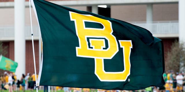 Aug 31, 2014; Waco, TX, USA; A view of a Baylor Bears flag in the stadium waterfront before the game between the Bears and the Southern Methodist Mustangs at McLane Stadium. Mandatory Credit: Jerome Miron-USA TODAY Sports