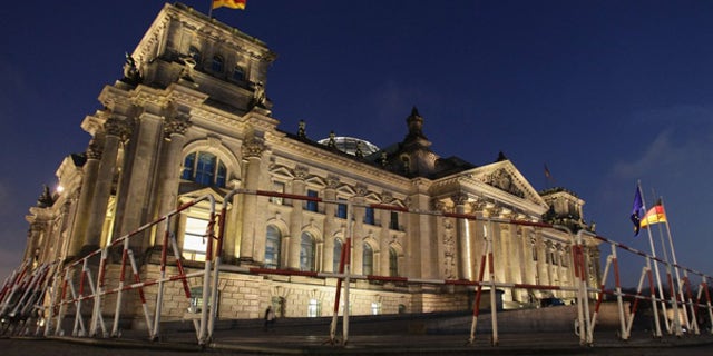 Nov. 21: Security barriers stand in front of the German Reichtstag building, the lower house of parliament, in Berlin.