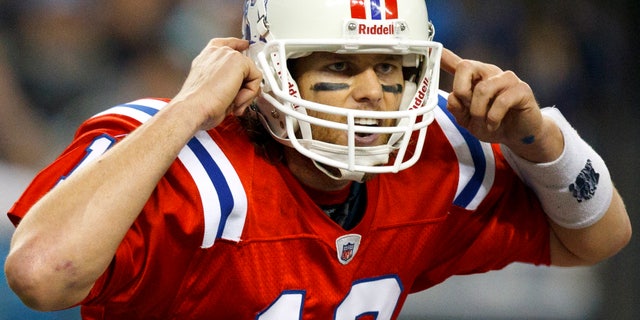 Nov. 25: New England Patriots quarterback Tom Brady (12) gestures on the field during their NFL football game against the Detroit Lions in Detroit.