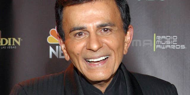 FILE - In this Oct. 27, 2003, file photo, Casey Kasem poses for photographers after receiving the Radio Icon award during The 2003 Radio Music Awards at the Aladdin Resort and Casino in Las Vegas.