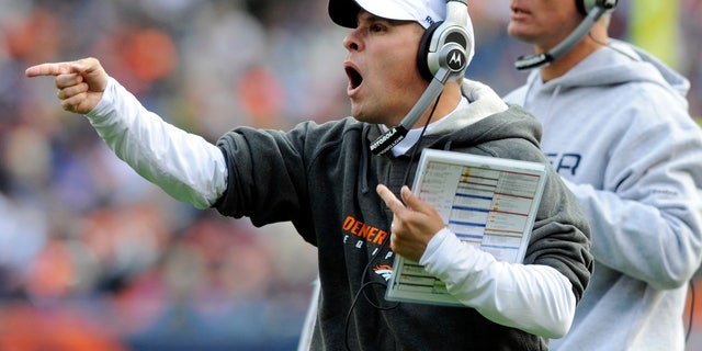 Nov. 14: Denver Broncos head coach Josh McDaniels reacts to a call during the second quarter of an NFL football game against the Kansas City Chiefs in Denver.