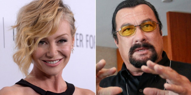 Portia de Rossi said Steven Seagal "unzipped his leather pants" during an office audition.
