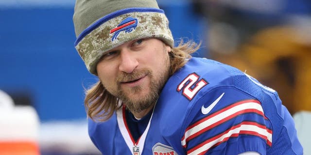 ORCHARD PARK, NY - NOVEMBER 9: Dan Carpenter #2 of the Buffalo Bills before the start of NFL game action against the Kansas City Chiefs at Ralph Wilson Stadium on November 9, 2014 in Orchard Park, New York. (Photo by Tom Szczerbowski/Getty Images)
