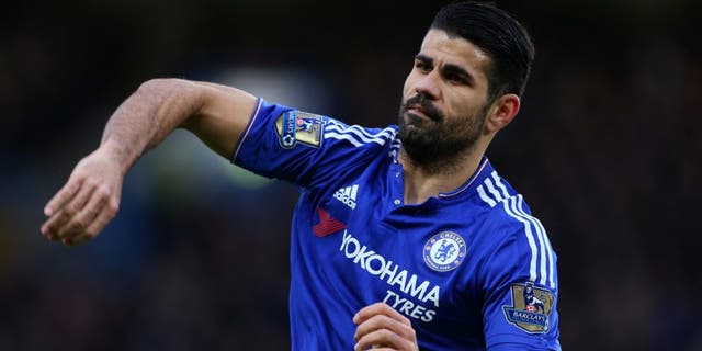 LONDON, ENGLAND - FEBRUARY 07 : Diego Costa of Chelsea during the Barclays Premier League match between Chelsea and Manchester United at Stamford Bridge on February 7, 2016 in London, England. (Photo by Catherine Ivill - AMA/Getty Images)