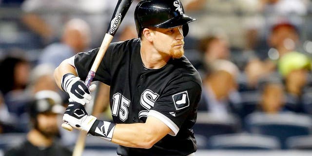 NEW YORK, NY - SEPTEMBER 25: Gordon Beckham #15 of the Chicago White Sox in action against the New York Yankees at Yankee Stadium on September 25, 2015 in the Bronx borough of New York City. The White Sox defeated the Yankees 5-2. (Photo by Jim McIsaac/Getty Images)