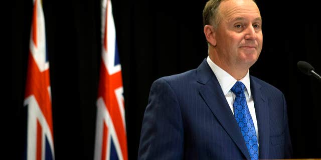 Dec. 5, 2016: New Zealand Prime Minister John Key announces his decision to resign and stand-down from politics at a press conference in Wellington, New Zealand.