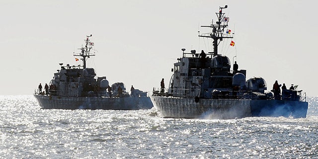 Dec. 7: South Korean Navy ships sail near Yeonpyeong Island.