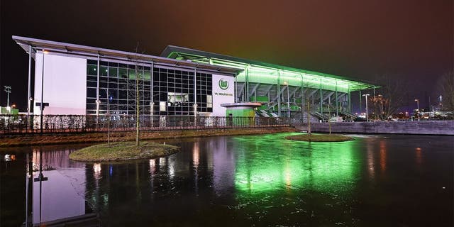 WOLFSBURG, GERMANY - JANUARY 23: A general view of the Volkswagen Arena after a friendly match between VfL Wolfsburg and Karlsruher SC at the AOK stadium on January 23, 2015 in Wolfsburg, Germany. (Photo by Stuart Franklin/Bongarts/Getty Images)