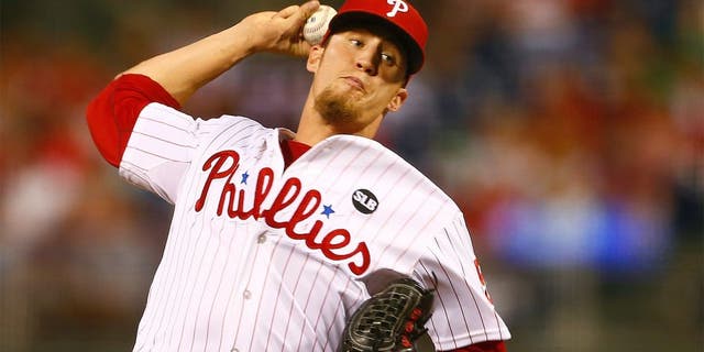PHILADELPHIA, PA - AUGUST 29: Closer Ken Giles #53 of the Philadelphia Phillies delivers a pitch against the San Diego Padres during the ninth inning of a MLB game at Citizens Bank Park on August 29, 2015 in Philadelphia, Pennsylvania. The Phillies defeated the Padres 4-3. (Photo by Rich Schultz/Getty Images)