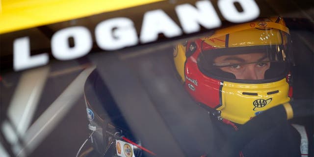 JOLIET, IL - SEPTEMBER 14: Joey Logano, driver of the #22 Shell-Pennzoil Ford, during practice for the NASCAR Sprint Cup Series Geico 400 at Chicagoland Speedway on September 14, 2013 in Joliet, Illinois. (Photo by Jeff Zelevansky/NASCAR via Getty Images) *** Local Caption *** Joey Logano