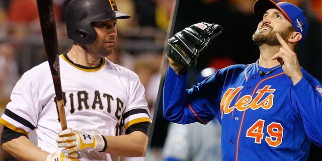 Neil Walker #18 of the Pittsburgh Pirates in action during the game against the Chicago Cubs at PNC Park on September 16, 2015 in Pittsburgh, Pennsylvania. (Photo by Justin K. Aller/Getty Images) Jonathon Niese #49 of the New York Mets reacts after getting the final out of the sixth inning against the Chicago Cubs during game two of the 2015 MLB National League Championship Series at Citi Field on October 18, 2015 in the Flushing neighborhood of the Queens borough of New York City. The Mets defeated the Cubs 4-1. (Photo by Jim McIsaac/Getty Images)