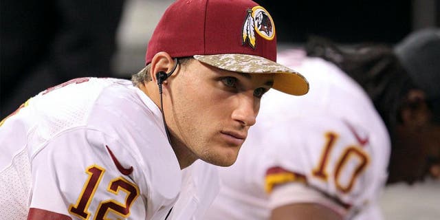 Nov 7, 2013; Minneapolis, MN, USA; Washington Redskins quarterback Kirk Cousins (12) against the Minnesota Vikings at Mall of America Field at H.H.H. Metrodome. The Vikings defeated the Redskins 34-27. Mandatory Credit: Brace Hemmelgarn-USA TODAY Sports