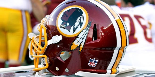 Nov 2, 2014; Minneapolis, MN, USA; A Washington Redskins helmet on the bench during the fourth quarter against the Minnesota Vikings at TCF Bank Stadium. The Vikings defeated the Redskins 29-26. Mandatory Credit: Brace Hemmelgarn-USA TODAY Sports