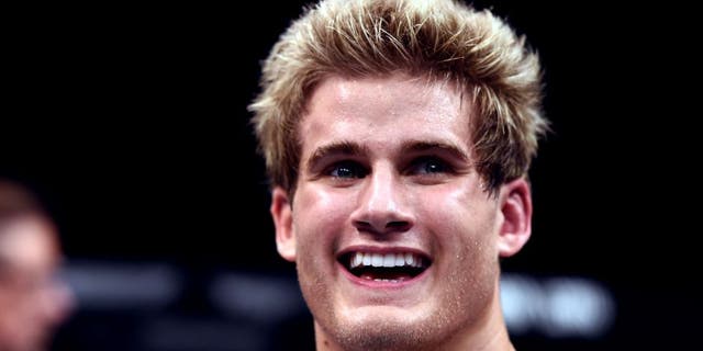LAS VEGAS, NEVADA - DECEMBER 10: Sage Northcutt celebrates his win over Cody Pfister in their lightweight bout during the UFC Fight Night event at The Chelsea at the Cosmopolitan of Las Vegas on December 10, 2015 in Las Vegas, Nevada. (Photo by Jeff Bottari/Zuffa LLC/Zuffa LLC via Getty Images)