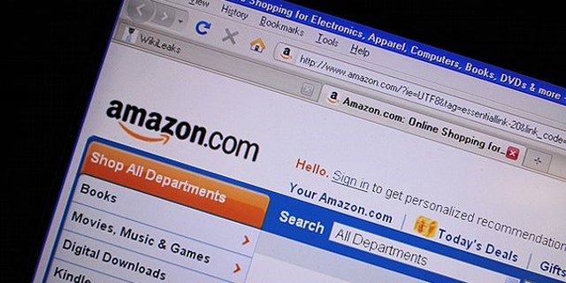 A screenshot of the website for Internet retail giant Amazon.com.