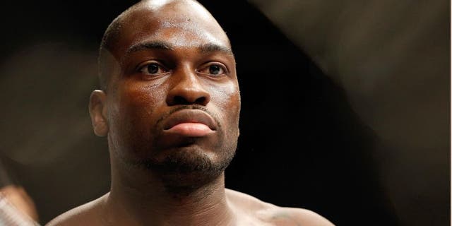SACRAMENTO, CA - AUGUST 30: Derek Brunson stands in the Octagon before his middleweight bout against Lorenz Larkin during the UFC 177 event at Sleep Train Arena on August 30, 2014 in Sacramento, California. (Photo by Josh Hedges/Zuffa LLC/Zuffa LLC via Getty Images)