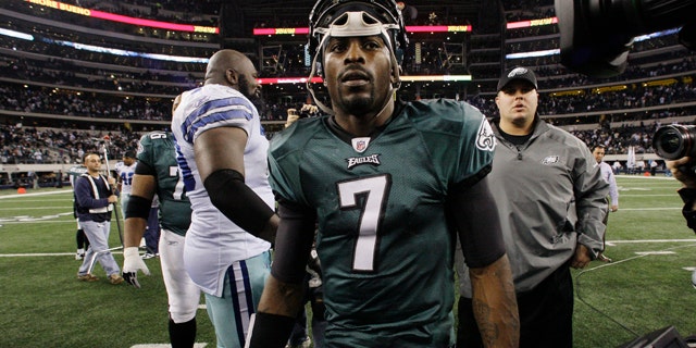 Dec. 15: Philadelphia Eagles quarterback Michael Vick leaves the field after his team beat the Dallas Cowboys 30-27 in an NFL football game in Arlington, Texas.
