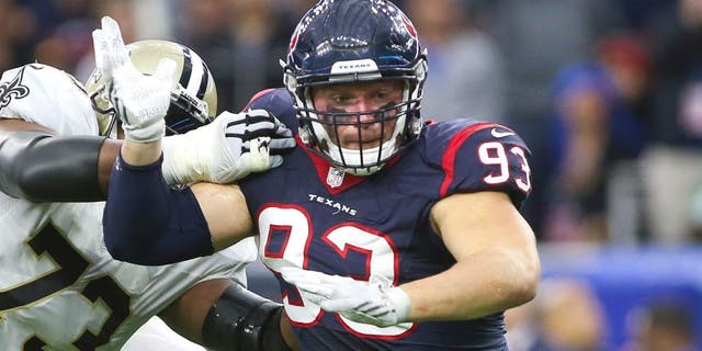 Nov 29, 2015; Houston, TX, USA; Houston Texans defensive end Jared Crick (93) rushes the quarterback during a game against the New Orleans Saints at NRG Stadium. Mandatory Credit: Troy Taormina-USA TODAY Sports