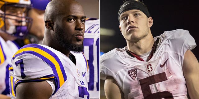 FAYETTEVILLE, AR - NOVEMBER 12: Leonard Fournette #7 of the LSU Tigers on the sidelines during a game against the Arkansas Razorbacks at Razorback Stadium on November 12, 2016 in Fayetteville, Arkansas. The Tigers defeated the Razorbacks 38-10. (Photo by Wesley Hitt/Getty Images) BERKELEY, CA - NOVEMBER 19: Christian McCaffrey #19 of the Stanford Cardinal plays in the 119th Big Game between Stanford and California on November 19, 2016 at Memorial Stadium in Berkeley, California. (Photo by David Madison/Getty Images)