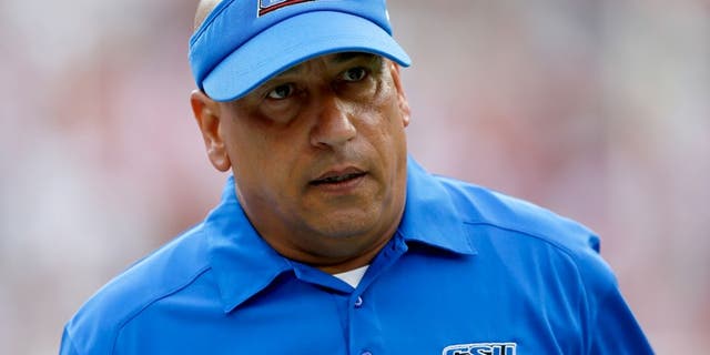 TUSCALOOSA, AL - OCTOBER 05: Head coach Trent Miles of the Georgia State Panthers looks on from the sidelines of their 45-3 loss to the Alabama Crimson Tide at Bryant-Denny Stadium on October 5, 2013 in Tuscaloosa, Alabama. (Photo by Kevin C. Cox/Getty Images)