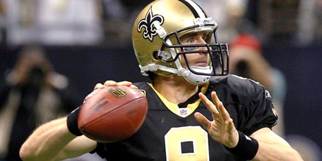 December 26, 2011: New Orleans Saints quarterback Drew Brees passes during the second quarter of an NFL football game against the Atlanta Falcons.