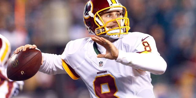 PHILADELPHIA, PA - DECEMBER 26: Quarterback Kirk Cousins #8 of the Washington Redskins looks to pass against the Philadelphia Eagles in the second quarter of a football game at Lincoln Financial Field on December 26, 2015 in Philadelphia, Pennsylvania. (Photo by Rich Schultz /Getty Images)