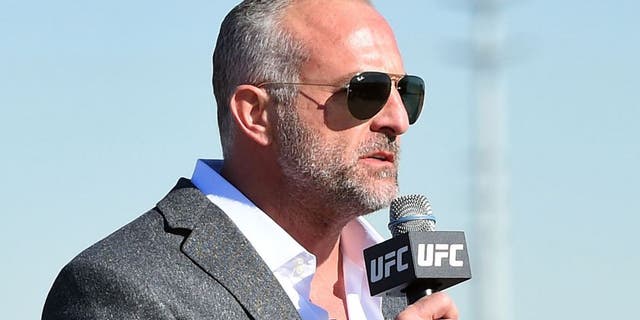 LAS VEGAS, NEVADA - DECEMBER 01: UFC Chairman & CEO Lorenzo Fertitta conducts opening remarks for the media and employees during the UFC Campus Groundbreaking Ceremony on December 1, 2015 in Las Vegas, Nevada. (Photo by Jeff Bottari/Zuffa LLC/Zuffa LLC via Getty Images)