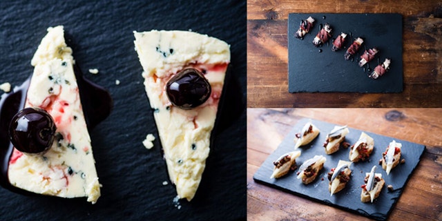 A selection of three gourmet cheese bites celebrating the Pope's unique cultural heritage.