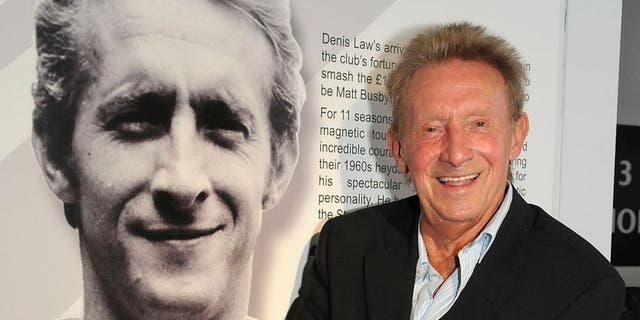 MANCHESTER, ENGLAND - JULY 05: Manchester United legend Denis Law opens an exhibition to mark the 50th anniversary of him signing for Manchester United at the club museum at Old Trafford on July 5, 2012 in Manchester, England. (Photo by Ian Cartwright/Man Utd via Getty Images)