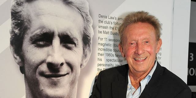 MANCHESTER, ENGLAND - JULY 05: Manchester United legend Denis Law opens an exhibition to mark the 50th anniversary of him signing for Manchester United at the club museum at Old Trafford on July 5, 2012 in Manchester, England. (Photo by Ian Cartwright/Man Utd via Getty Images)