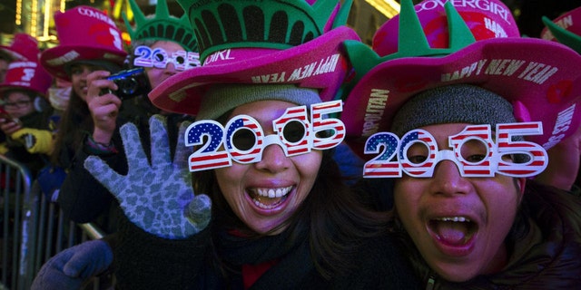 FILE -- December 31, 2014: Revelers in Times Square on New Year's Eve. (AP)