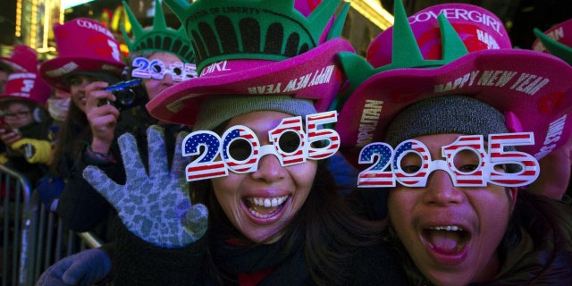 FILE -- December 31, 2014: Revelers in Times Square on New Year's Eve. (AP)