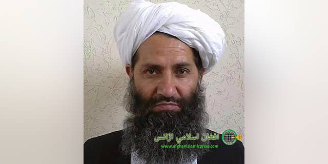 FILE - In this undated and unknown location photo, the new leader of Taliban fighters, Mullah Haibatullah Akhundzada poses for a portrait. Springtime in Afghanistan usually brings a spike in violence as the Taliban takes advantage of the thaw to launch a wave of fresh attacks. But the Taliban’s leader has just issued a statement calling on Afghans to plant more trees. (Afghan Islamic Press via AP)